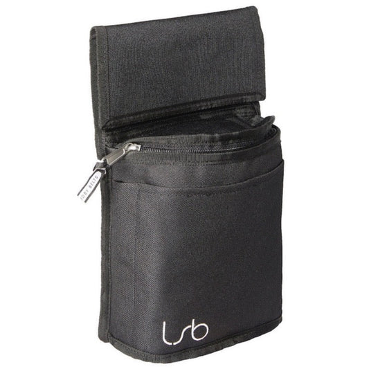 black nylon pouch for make up and other items